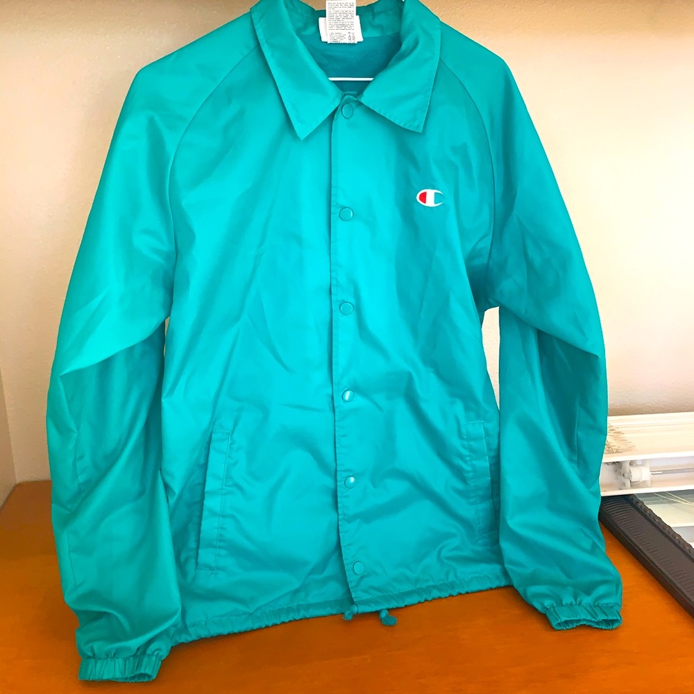 Teal windbreaker